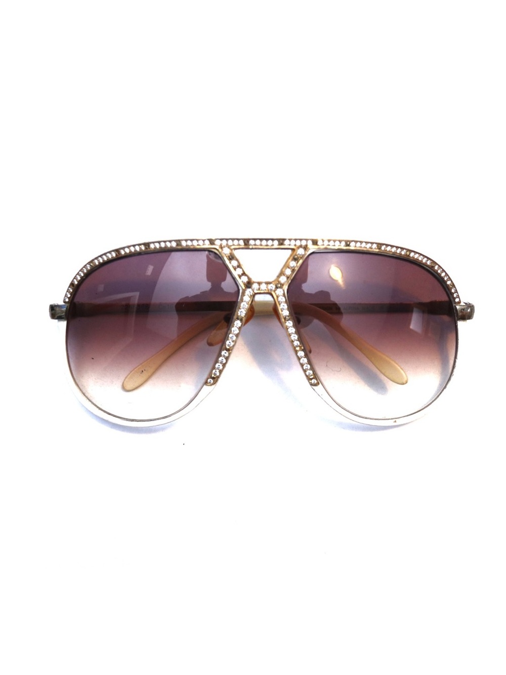 Vintage Alpina M1 Aviator Sunglasses with gold bar and Diamond upgrades